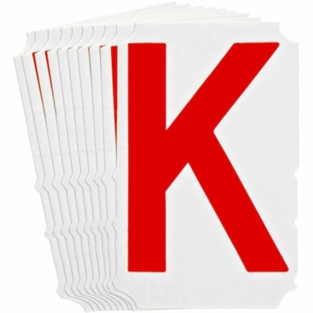 Brady Quik-Align 5160 Series Polyester 4 in Lbl Legend: K Red 10PK 5160P-K